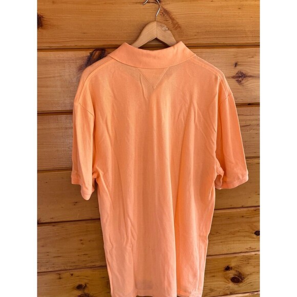 Tommy Hilfiger Orange Polo Shirt Short Sleeve Button Size L - Picture 4 of 4